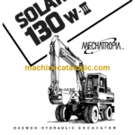Daewoo Solar 130W-3 Hydraulic Excavator Shop Manual (Serial Number 0000 – 1378)