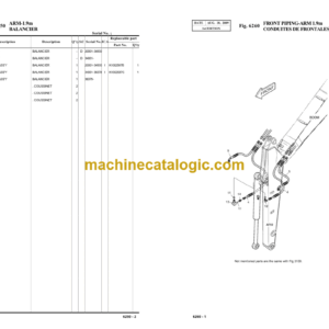 Doosan S55-V Plus Excavator Parts Manual (Serial Number 1001 and UP)
