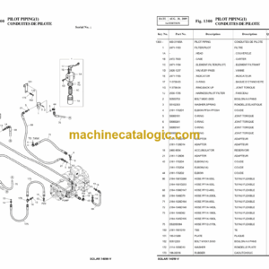 Doosan S140W-V Excavator Parts Manual (Serial Number 1001 and UP)