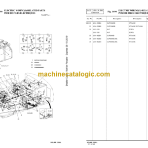 Doosan S220LL Excavator Parts Manual (Serial Number 1001 and UP)