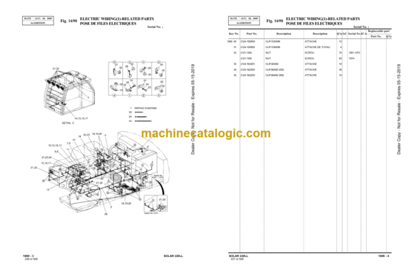 Doosan S220LL Excavator Parts Manual (Serial Number 1001 and UP) - Image 2