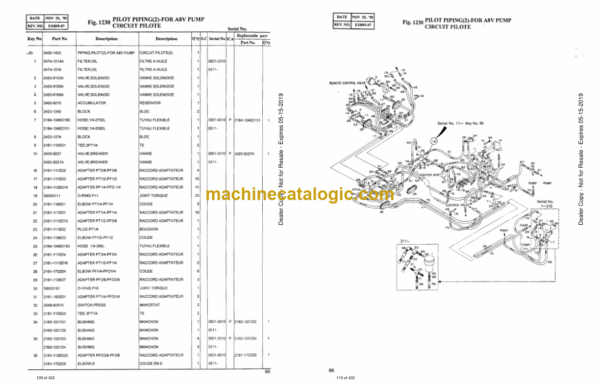 Doosan DH130-2 Excavator Parts Manual (Serial Number 0001 and UP) - Image 2