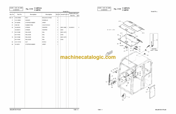 Doosan S55-V Plus Excavator Parts Manual (Serial Number 1001 and UP) - Image 3