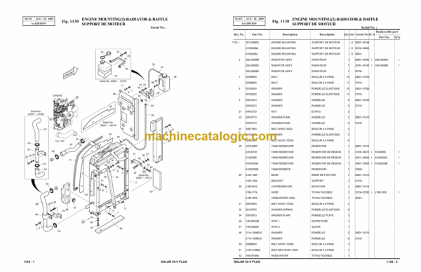 Doosan S55-V Plus Excavator Parts Manual (Serial Number 1001 and UP) - Image 4