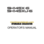 Sumitomo SH145X-6, SH145XU-6 Hydraulic Excavator Operators Manual (WDL1356-7W)