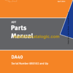 Doosan DA40 Articulated Dump Truck Parts Manual (Serial Number 8X0502 and UP)