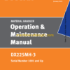 Doosan DX225MH-3 Excavator Operation and Maintenance Manual (Serial Number 1001 and Up)