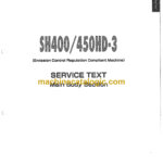 Sumitomo SH400-3 Hydraulic Excavator Service Text