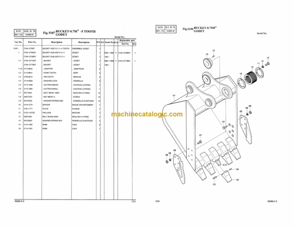 Doosan Solar 220LC-3 Excavator Parts Manual (Serial Number 0001 and Up) - Image 2