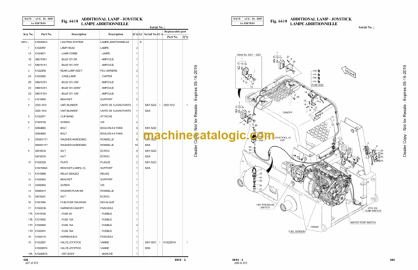 Doosan SSL 430 Skid Steer Loader Parts Manual (Serial Number AJ to AN) - Image 2