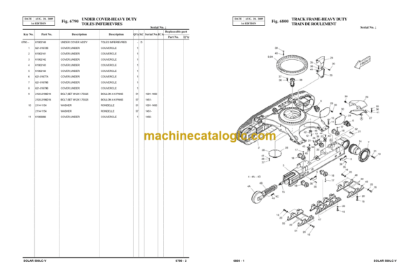 Doosan S500LC-V Excavator Parts Manual (Serial Number 1001 and UP) - Image 3