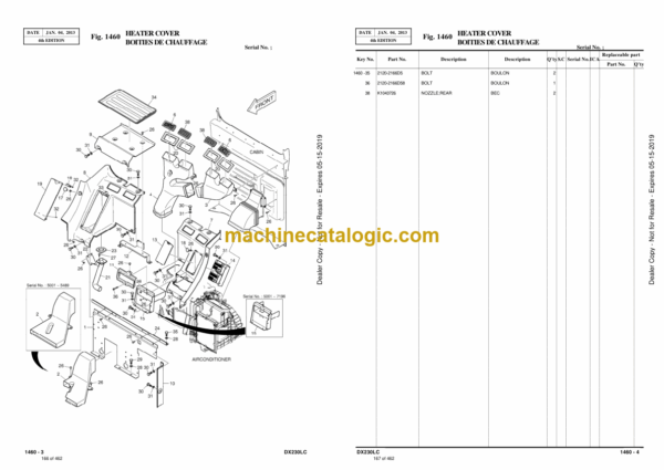 Doosan DX230LC Excavator Parts Manual (Serial Number 5001 and Up) - Image 3