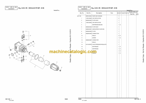 Doosan DA40 Articulated Dump Truck Parts Manual (Serial Number 8X0502 and UP) - Image 4