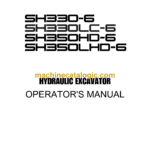 Sumitomo SH330-3, SH330LC-3, SH350HD-3, SH450HD-3 Hydraulic Excavator Operators Manual (WDL3306-2W)
