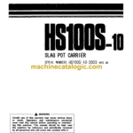 Komatsu HS100S-10 Slag Pot Carrier Operation and Maintenance Manual (SEAM014800)
