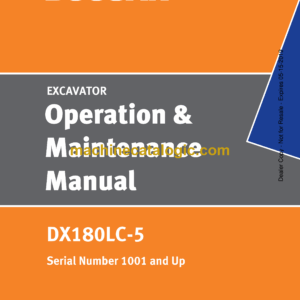 Doosan DX180LC-5 Excavator Operation and Maintenance Manual (Serial Number 1001 and Up)