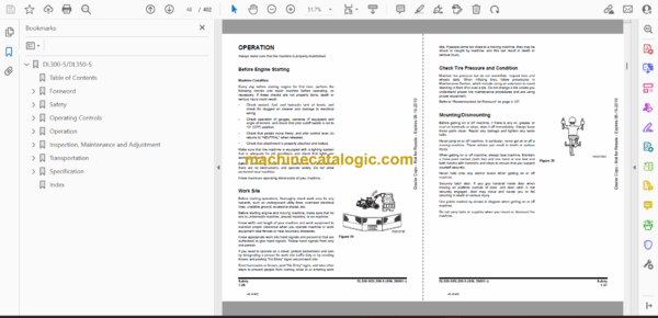 Doosan DL300-5, DL350-5 Wheel Loader Operation and Maintenance Manual (Serial Number 20001 and Up) - Image 2