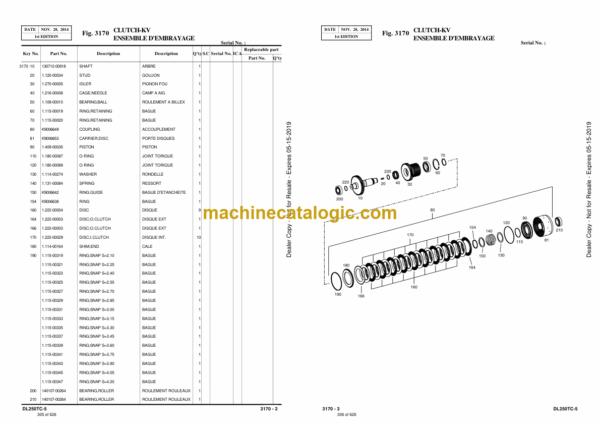 Doosan DL250TC-5 Wheel Loader Wheel Loader Parts Manual (Serial Number 10001 and Up) - Image 2
