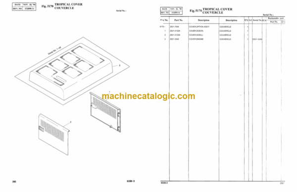 Doosan Solar 330-3 Excavator Parts Manual (Serial Number 0001 and Up) - Image 2
