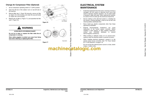 Doosan DX180LC-5 Excavator Operation and Maintenance Manual (Serial Number 1001 and Up) - Image 4
