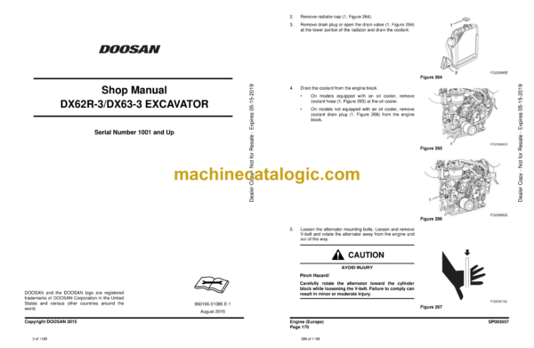 Doosan DX62R-3 Hydraulic Excavator Shop Manual (Serial Number 1001 and Up) - Image 4
