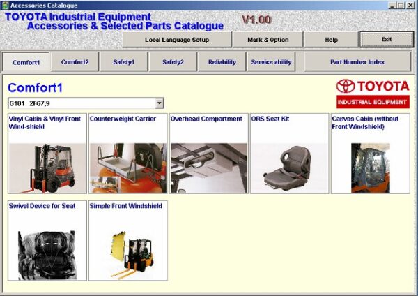 toyota forklift Electronic Parts Catalogue