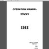 IHI Hydraulic Excavator operation manual