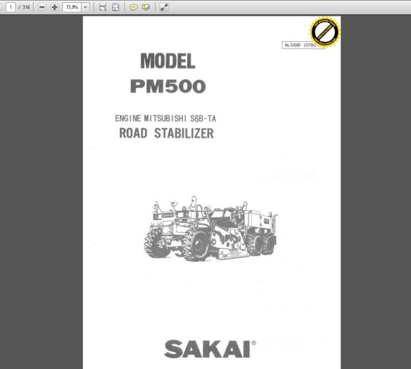 SAKAI Asphalt Equipment PDF Archive – Service, Parts & Operator's Manuals - Image 3