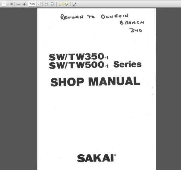 SAKAI Asphalt Equipment PDF Archive – Service, Parts & Operator's Manuals - Image 4
