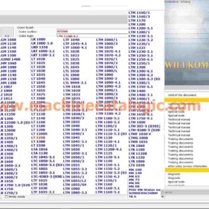Liebherr Mobile Crane Service Portal: Fully Offline Access to Multi-Language Documents, Diagrams and Manuals