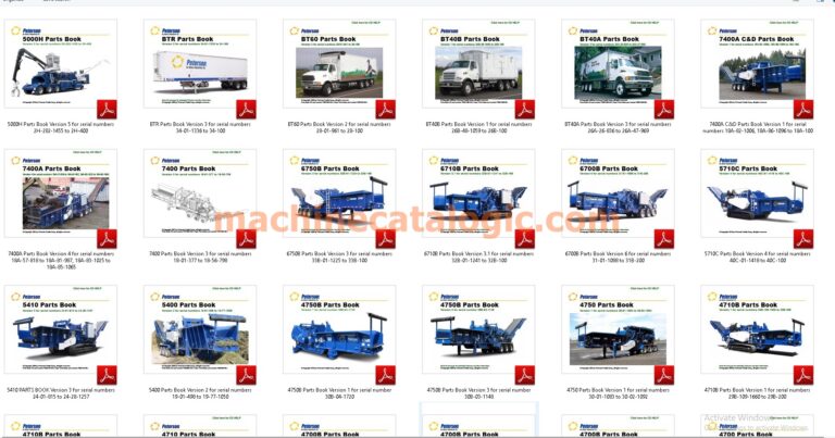 Peterson Forestry Equipment Parts, Service, Operator and Maintenance Manual PDF Archive