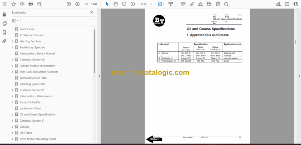 BT CMX60, CMX80 Counterbalance Forklift Full Manual (Service, Parts and Operators Manual) - Image 2