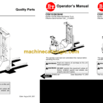BT CSX Electric Stacker Operator, Parts Manual and Diagrams