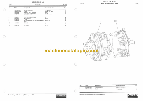 Sandvik Ranger DX800 Drill Rig Parts Manual (47041-2017) - Image 2