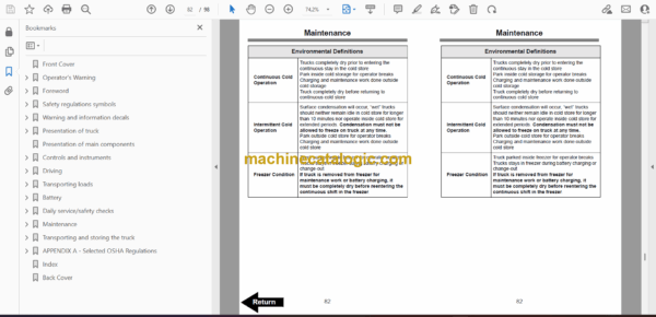 BT CSX Electric Stacker Operator, Parts Manual and Diagrams - Image 2