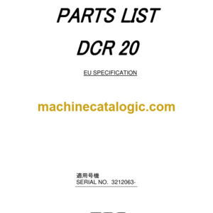 Furukawa DCR20 Drill Rig Parts Manual