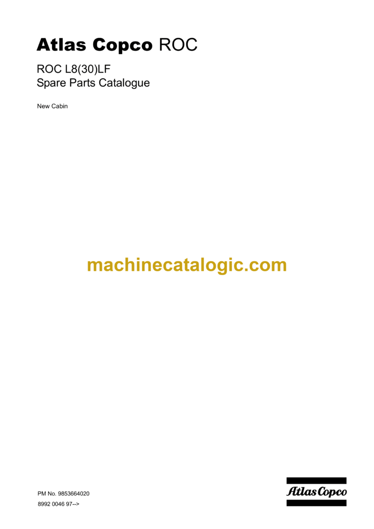 Atlas Copco L8(30)LF ROC Parts Manual