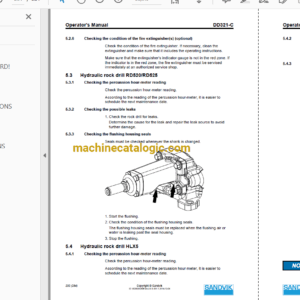 Sandvik DD321-40 Drilling Rig Full Documents (Service, Operator, Maintenance Manual and Parts Catalog) [115D30391]
