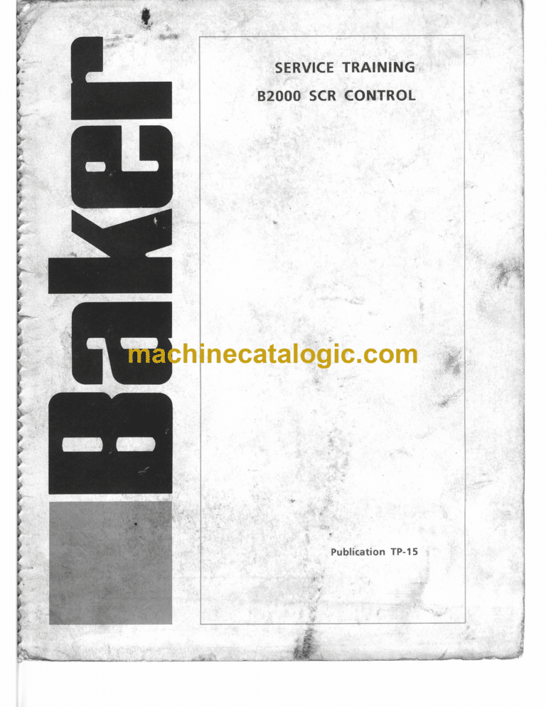 BT B2000 SCR Electric Pallet Truck Service Training Manual