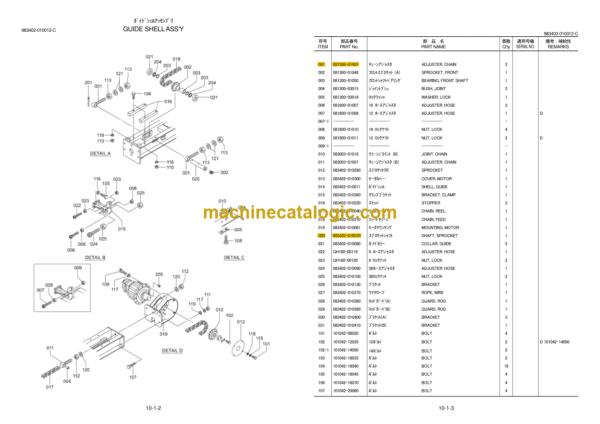 Furukawa DCR20 Drill Rig Parts Manual - Image 3
