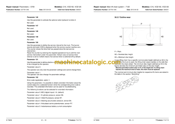 BT C15, VCE150A, 150AC, VCE125ASF, 125ASFC Very Narrow Aisle Truck Repair Manual - Image 3