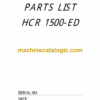 Furukawa HCR1500 ED Drill Rig Parts Manual