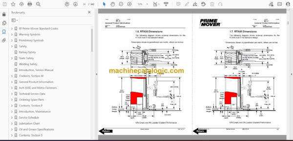 BT Prime Mover SC10, SC20, SC30, SC40 Electric Stacker Full Manual (Service, Parts and Operators Manual) - Image 3