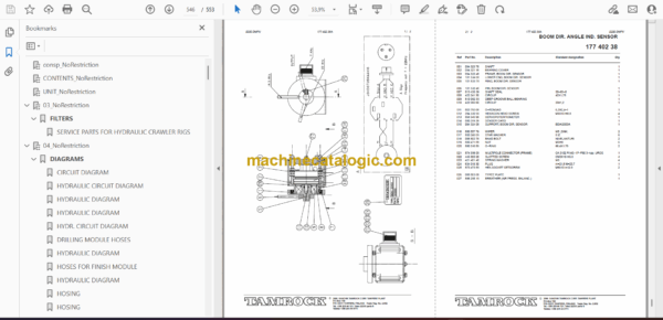 Sandvik Pantera 1500 Drill Rig Parts Manual (105T8277−1) - Image 2