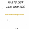 Furukawa HCR1000 EDS Drill Rig Parts Manual
