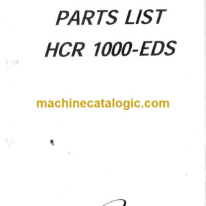 Furukawa HCR1000 EDS Drill Rig Parts Manual