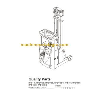 BT RRE140, RRE140C, RRE140E, RRE140EC, RRE160, RRE160C, RRE160E, RRE160EC Reach Truck Quality Parts Manual