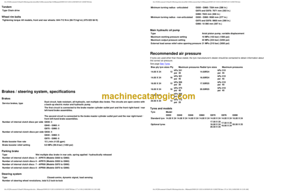 Volvo G900 Motor Grader Operators Manual - Image 2