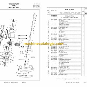 Ingersoll Rand ECM580 Crawler Drilling Machine Parts Manual (X00702700)