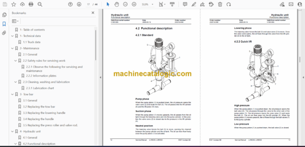 BT LHM230, LHM300 Hand Pallet Truck Master Service Manual - Image 2